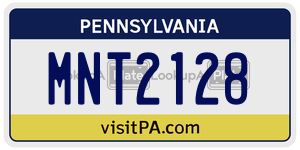 MNT2128  license plate in PA