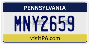 MNY2659 license plate in Pennsylvania