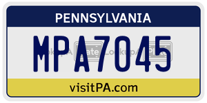 MPA7045  license plate in PA