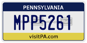 MPP5261 license plate in Pennsylvania