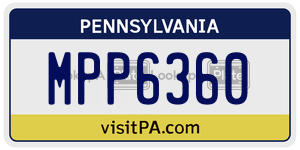 MPP6360  license plate in PA