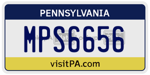 MPS6656  license plate in PA