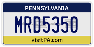 MRD5350  license plate in PA