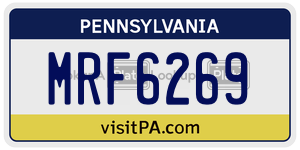 MRF6269 license plate in Pennsylvania