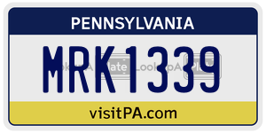 MRK1339  license plate in PA
