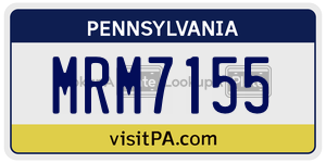 MRM7155 license plate in Pennsylvania