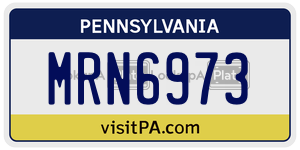 MRN6973 license plate in Pennsylvania