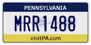 MRR1488  license plate in PA