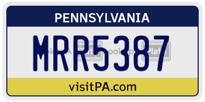 MRR5387 license plate in Pennsylvania