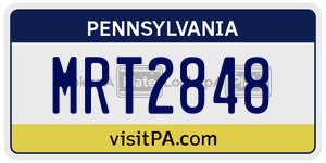 MRT2848  license plate in PA
