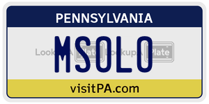 MSOLO  license plate in PA