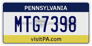 MTG7398  license plate in PA
