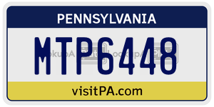 MTP6448 license plate in Pennsylvania