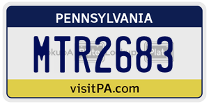 MTR2683 license plate in Pennsylvania