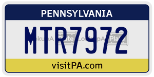 MTR7972  license plate in PA