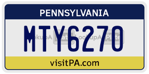MTY6270  license plate in PA