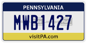 MWB1427  license plate in PA