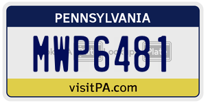 MWP6481  license plate in PA