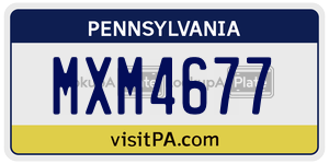 MXM4677  license plate in PA