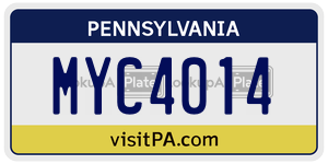 MYC4014  license plate in PA