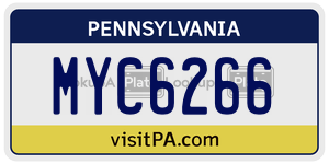 MYC6266  license plate in PA