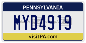 MYD4919  license plate in PA