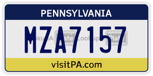 MZA7157  license plate in PA