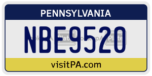 NBE9520  license plate in PA