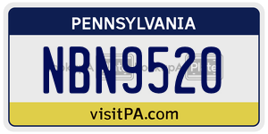 NBN9520  license plate in PA