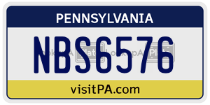 NBS6576  license plate in PA