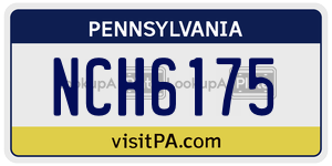 NCH6175  license plate in PA
