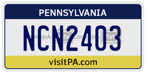 NCN2403  license plate in PA