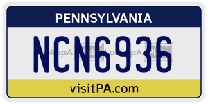 NCN6936  license plate in PA