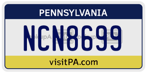 NCN8699  license plate in PA