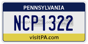 NCP1322  license plate in PA