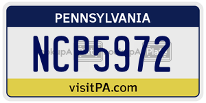 NCP5972 license plate in Pennsylvania