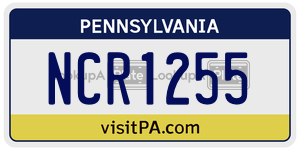 NCR1255  license plate in PA