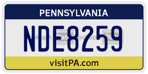 NDE8259  license plate in PA