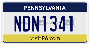 NDN1341 license plate in Pennsylvania