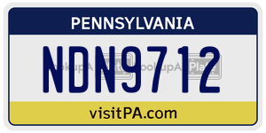 NDN9712  license plate in PA