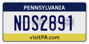 NDS2891  license plate in PA