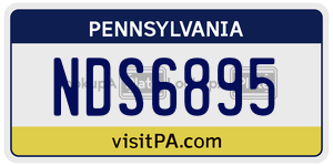 NDS6895  license plate in PA