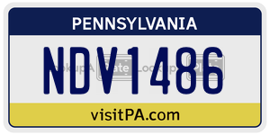 NDV1486  license plate in PA