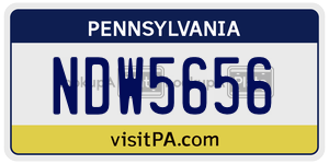 NDW5656  license plate in PA