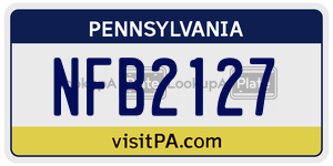 NFB2127  license plate in PA