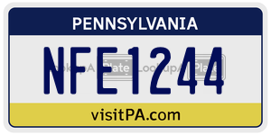 NFE1244  license plate in PA