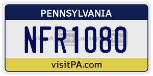 NFR1080  license plate in PA