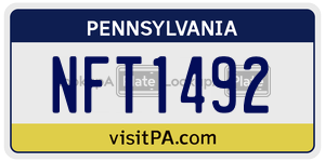 NFT1492  license plate in PA