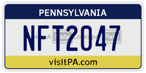 NFT2047  license plate in PA