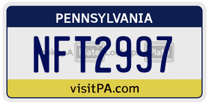 NFT2997  license plate in PA